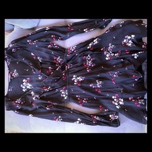 Black floral express dress